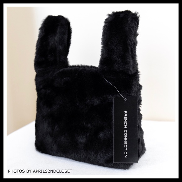 FRENCH CONNECTION BLACK MINI BAG WRISTLET A3C - Picture 2 of 8